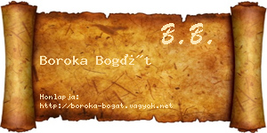 Boroka Bogát névjegykártya
